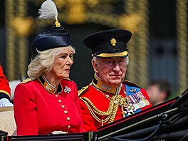 Karel III. s chotí Camillou (Trooping the Colour 13. �ervna 2026)