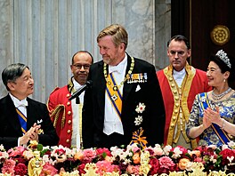 Japonský císa� Naruhito, nizozemský král Willem-Alexander a japonská císa�ovna...
