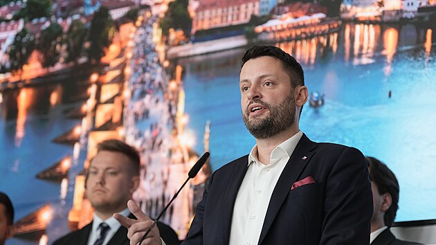 Lídr ANO na primátora Ond�ej Prokop na tiskové konferenci ke kauze byt�. (19....