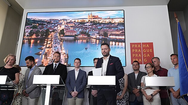 Lídr ANO na primátora Ond�ej Prokop na tiskové konferenci ke kauze byt�. (19....