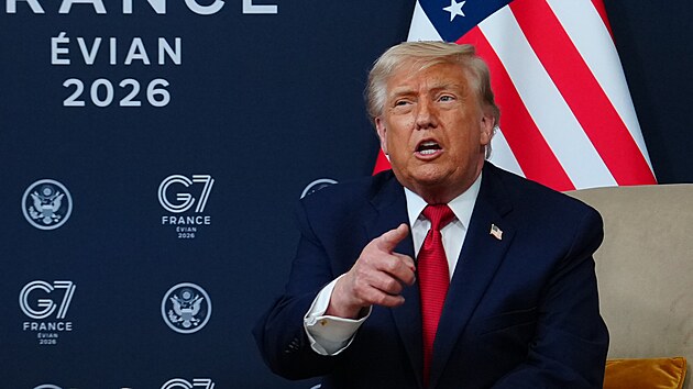 Americký prezident Donald Trump b�hem summitu G7 ve francouzském...