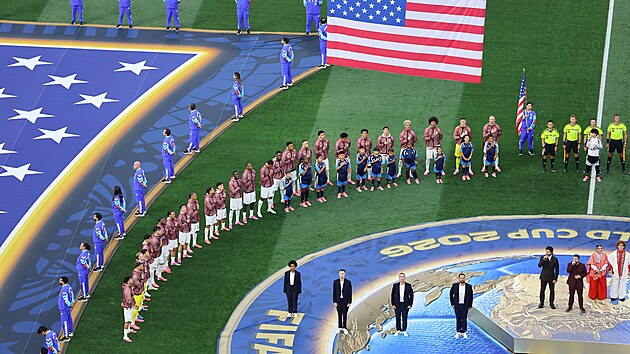 Zahajovac� ceremoni�l v Los Angeles p�ed z�pasem dom�c�ch USA s Paraguay�. (13. �ervna 2026)