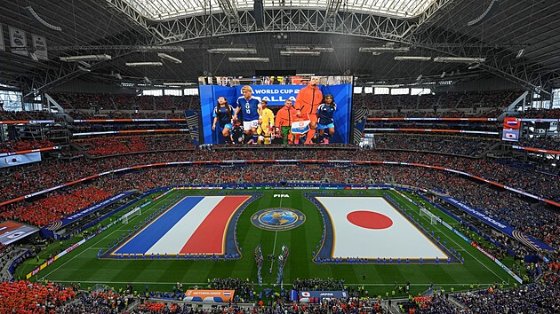 Pohled na Dallas Stadium p�ed víkendovým zápasem Nizozemska s Japonskem.