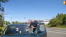 Mysleli, �e jede opilý. Nakonec policisté �idi�i z�ejm� zachránili �ivot