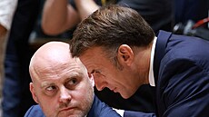 Jednání unijních lídr� v Bruselu, na snímku francouzský prezident Emmanuel...