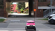 Doru�ovací roboti foodora na Praze 13. (�erven 2026)