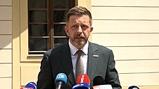 Prezident Petr Pavel p�ijal p�l hodiny po poledni na Pra�ském hrad� p�edsedu...