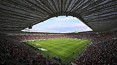 Pohled na ma�arský stadion v Debrecínu.
