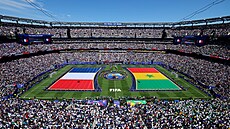 Pohled na stadion v New Jersey p�ed utkáním mezi Francií a Senegalem.