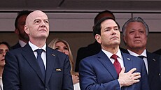 Zahajovací ceremoniál v Los Angeles p�ed zápasem domácích USA s Paraguayí....