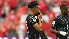 Kanadský fotbalista Nathan Saliba slaví svou branku v utkání mistrovství sv�ta...