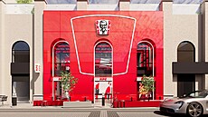 Hlavním motivem rebrandingu KFC se stal jejich pov�stný kbelík. Paleta �ervené,...