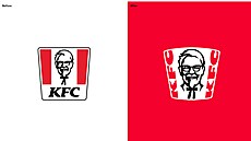 Podoba starého a nového loga KFC. Plukovník Sanders nezmizel, dostal nový...