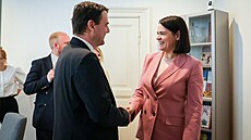 Petr Macinka na setkání se Svjatlanou Cichanouskou. (10. �ervna 2026)