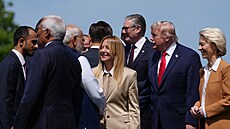 P�edsedkyn� Evropské komise Ursula von der Leyenová, americký prezident Donald...
