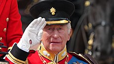 Král Karel III. zdravil vojáky (Trooping the Colour, 13. �ervna 2026)