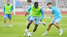 Vlevo Alan Do Marcolino, vpravo �pan�lská posila FK Ústí David Sellés,...