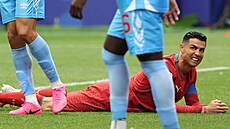 Cristiano Ronaldo v zápase proti DR Kongo na mistrovství sv�ta.