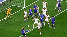 Momentka ze zápasu mistrovství sv�ta mezi Anglií a Chorvatskem.