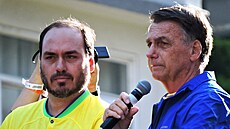 Federální poslanec Eduardo Bolsonaro (PL/SP) se spolu s bývalým brazilským...