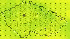 P�edpov�� ranních teplot v úterý 16. �ervna 2026