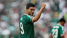 Mexický úto�ník Raúl Jiménez se raduje ze svého gólu v úvodním zápase MS 2026.