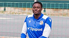 Salim Fago Lawal na tréninku Plzn�