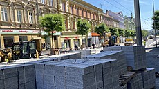 �ást Americké t�ídy v centru Plzn� v úseku mezi Klatovskou t�ídou a Mrakodrapem...