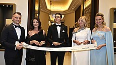 (zleva) Martin Janna, Laura Ferrai area mana�erka Patek Phillipe, Adrien Stern,...