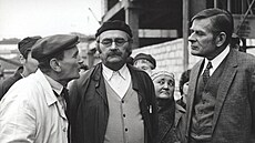 Václav Lohniský, Jiří Sovák, Marie Motlová a Jan Skopeček ve filmu „Marečku,...