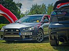 Mitsubishi kempování v Kempu Fousek v Dráchov�