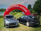 Mitsubishi kempování v Kempu Fousek v Dráchov�