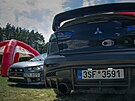 Mitsubishi kempování v Kempu Fousek v Dráchov�
