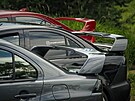 Mitsubishi kempování v Kempu Fousek v Dráchov�