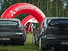 Mitsubishi kempování v Kempu Fousek v Dráchov�