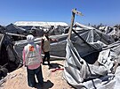 Poni�ené palestinské stany v Pásmu Gazy. (7. �ervna 2026)