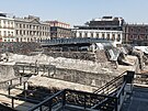 Vykopávky Hlavního chrámu (Templo Mayor) v b�eznu 2024.