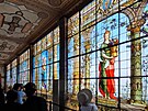 Vitrá�e v jedné z chodeb hradu Chapultepec.