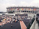 Estadio Azteca b�hem Mistrovství sv�ta ve fotbale roku 1986.