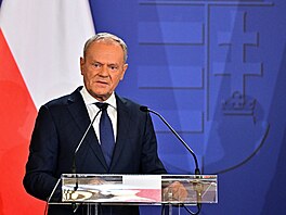Polský premiér Donald Tusk na sch�zce premiér� zemí visegrádské �ty�ky (23....