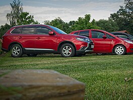 Mitsubishi kempování v Kempu Fousek v Dráchov�