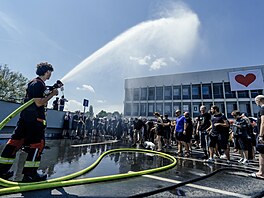 Hasi�i p�ijeli na Kav�í hory na �ádost organizátor� protestu za ve�ejnoprávní...