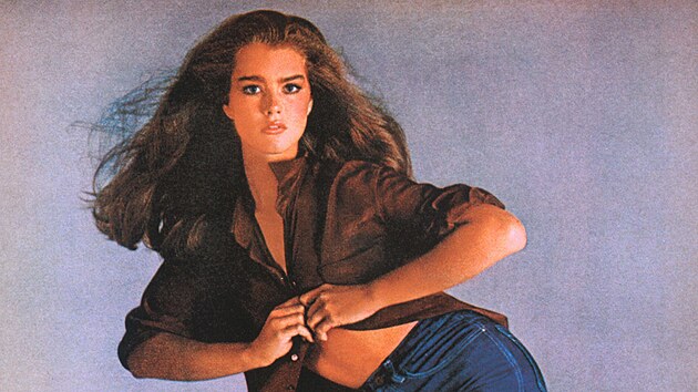 Brooke Shields v reklam� na d��ny Calvin Klein v roce 1980.