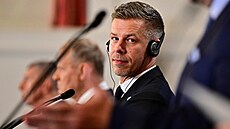 Ma�arský premiér Peter Magyar na sch�zce premiér� zemí visegrádské �ty�ky (23....