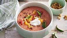 Melounové gazpacho se smetanovou fetou