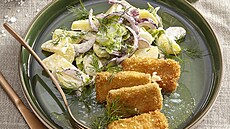 K�upavé tofu se salátem