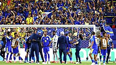 Hrá�i a fanou�ci Curacaa slaví remízu s Ekvádorem.