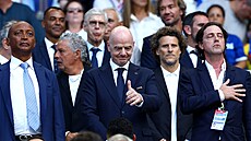 Prezident FIFA Gianni Infantino na utkání mistrovství sv�ta mezi Uruguayí a...