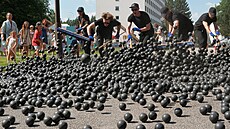 Litevský um�lec Paulius Markevi�ius a jeho tým o�ivili ulice ��áru tisíci...