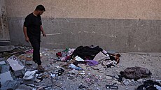 Izrael v noci letecky zaúto�il na budovu ve �tvrti Sabra ve m�st� Gaza. Podle...